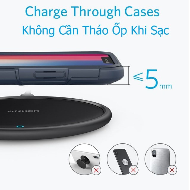 Sạc Không Dây Anker Powerwave Pad A2503 - 10W Chính Hãng, Mới 100%