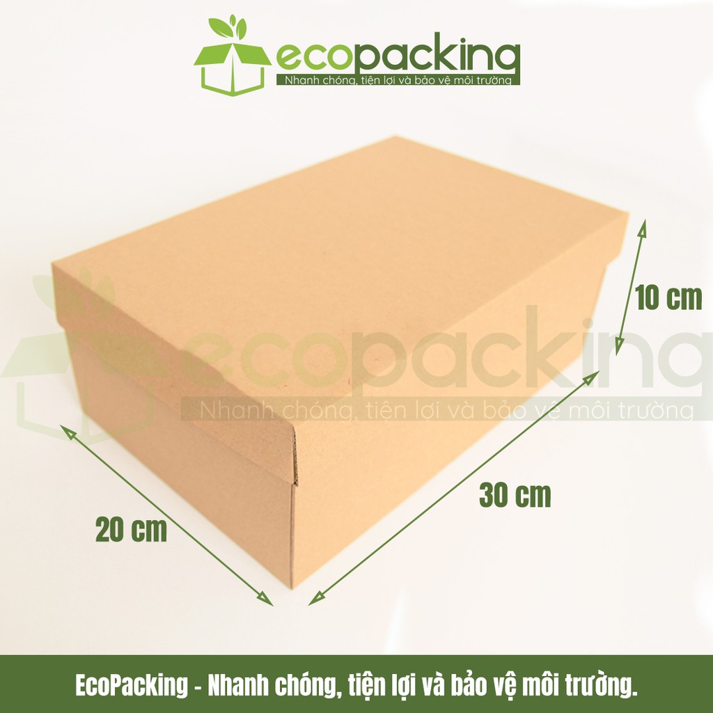 [XẢ KHO] Combo 25 hộp carton đựng giày dép size 30x20x10 cm