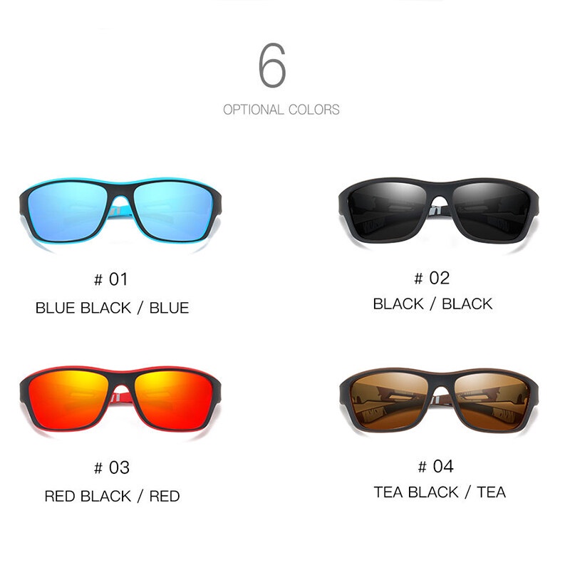 Kính Chống Nắng Phân Cực Mặt Nhám Phân Cực Chống Tia UV Phong Cách Thể Thao Cho Nam