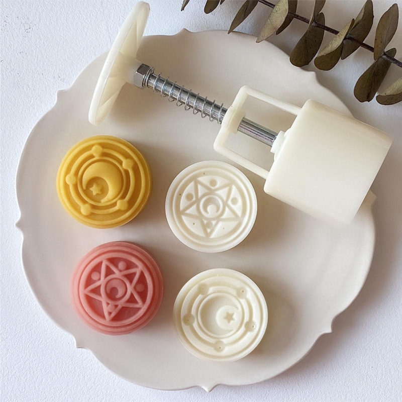 Aoto Khuôn Làm Bánh Trung Thu Bằng Nhựa 50g Chủ Đề Cô Gái Làm Đẹp Cho Trung Thu