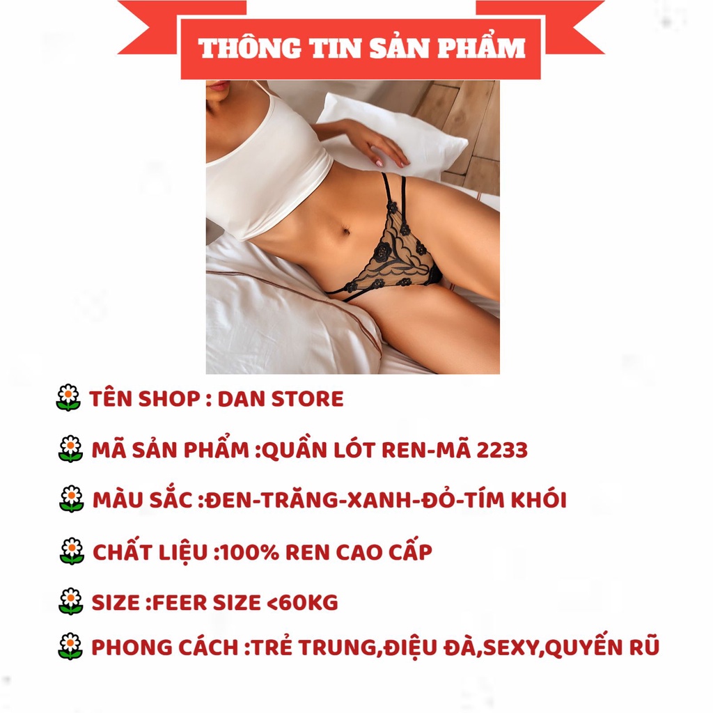 Quần Lọt Khe Nữ - Quần Lót lọt khe thiết kế cạp đôi cao cấp sexy gợi cảm DAN STORE MÃ 2233