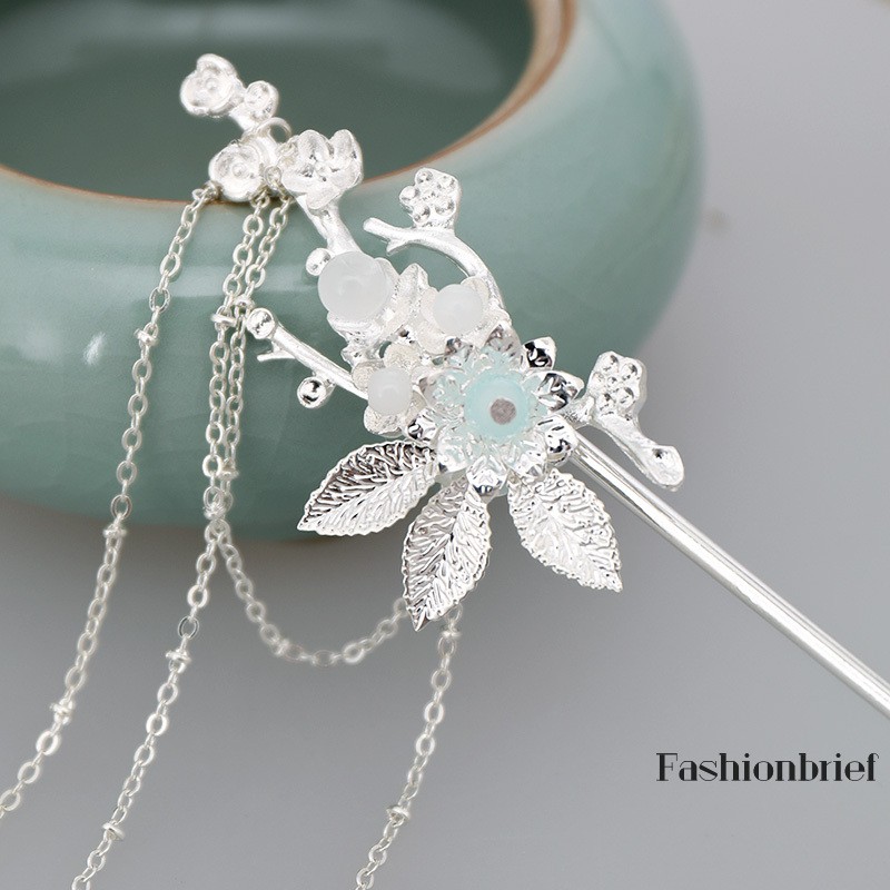 Trâm cài tóc hình hoa đính đá thời trang cho nữ