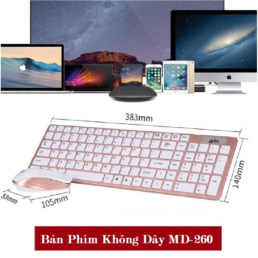 Bàn Phím Blutooth, Combo Bàn Phím Chuột Máy Tính Md 260 Pro - Top 5 mẫu thiết bị điện tử thiết kế đẹp, ấn tượng