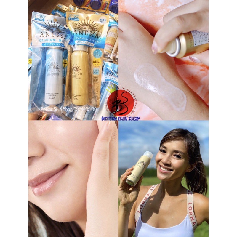 Xịt chống nắng Anessa Perfect Uv Suncreen skincare spray