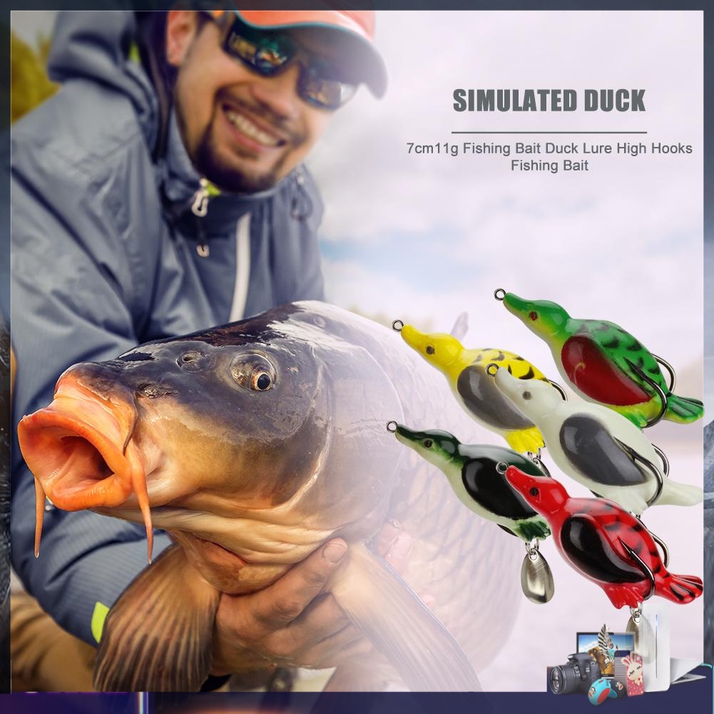 Mồi câu cá giả hình con vịt sinh động 7cm 11g