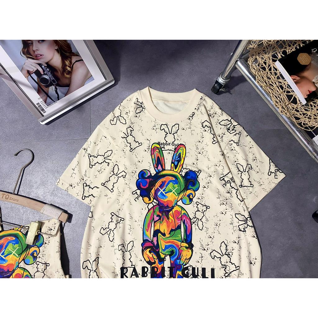 Áo Phông GUCCI KAWS RABBIT Loang Mẫu Hót Nhất