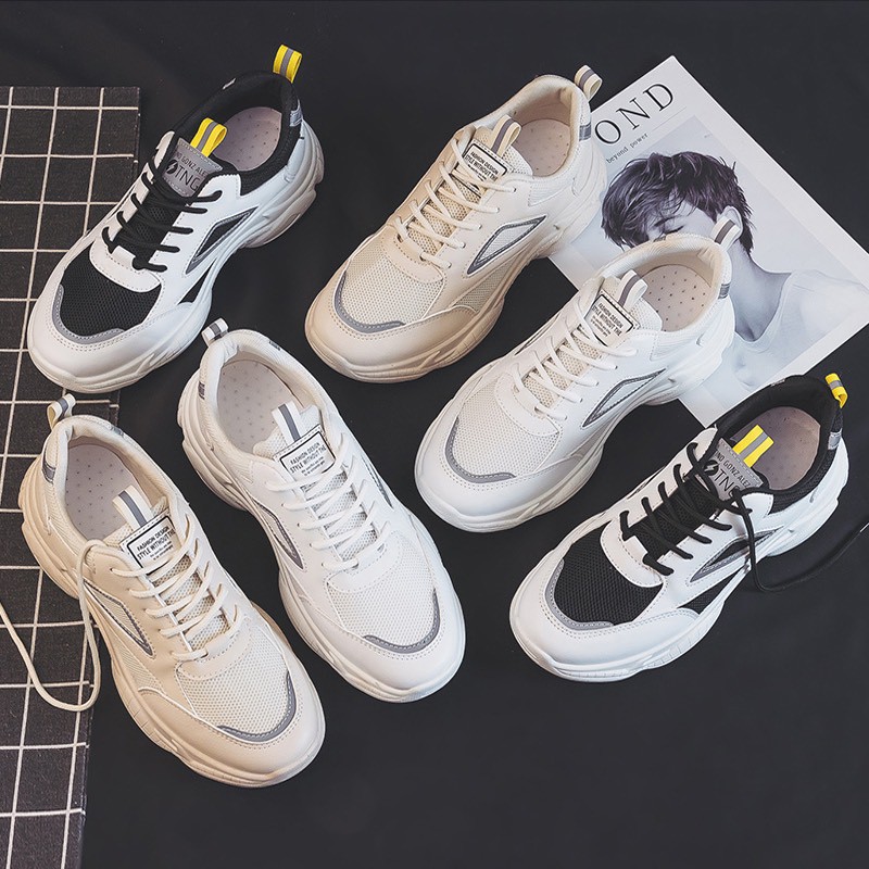 Giày sneaker phản quang nam kiểu dáng thể thao độn đế cao su vải da kết hợp hot 2020 BOM-GN-029 | BigBuy360 - bigbuy360.vn