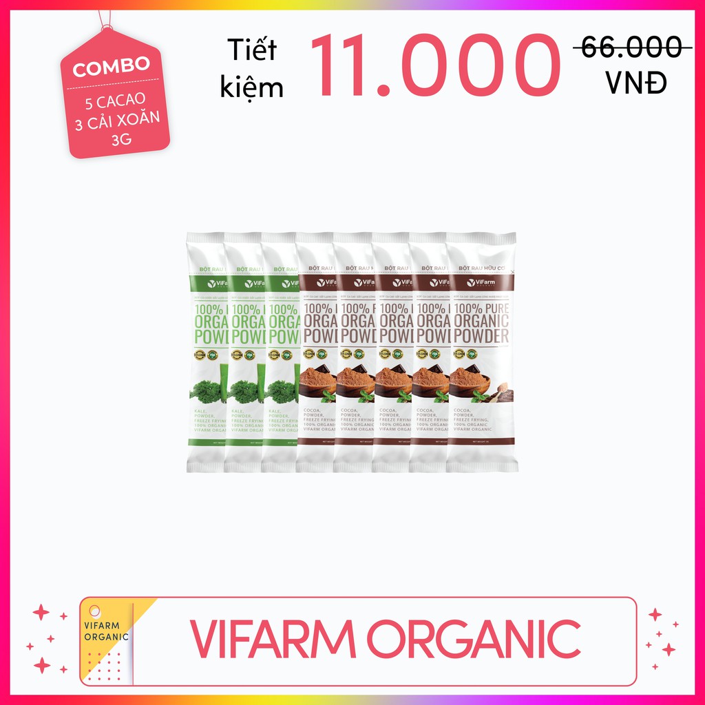 [Mã 267FMCGSALE giảm 8% đơn 500K] Bột Cải Xoăn Kale Nguyên Chất 100% ViFarm 50Gram | BigBuy360 - bigbuy360.vn