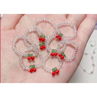Nhẫn hạt cườm cherry herii rings