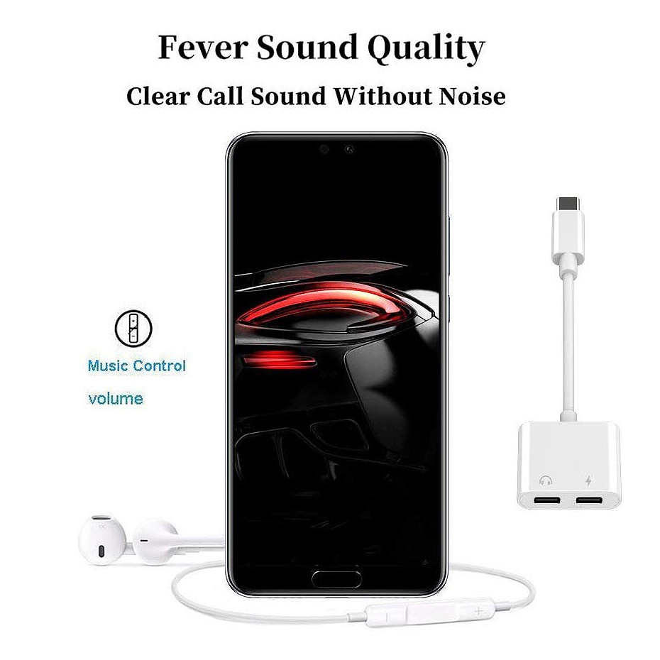 Đầu Chia Cổng Sạc Và Tai Nghe 2 Trong 1 Cho Huawei Samsung Xiaomi | BigBuy360 - bigbuy360.vn