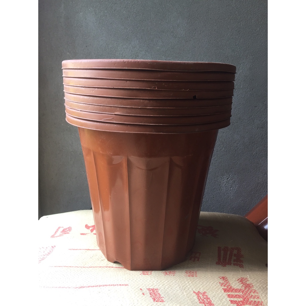 5 CHẬU NHỰA TRỒNG CÂY MÃ #E350 (BẠT PHỦ ĐẤT CHỐNG CỎ MỌC, BẦU KHAY TÚI ƯƠM...)