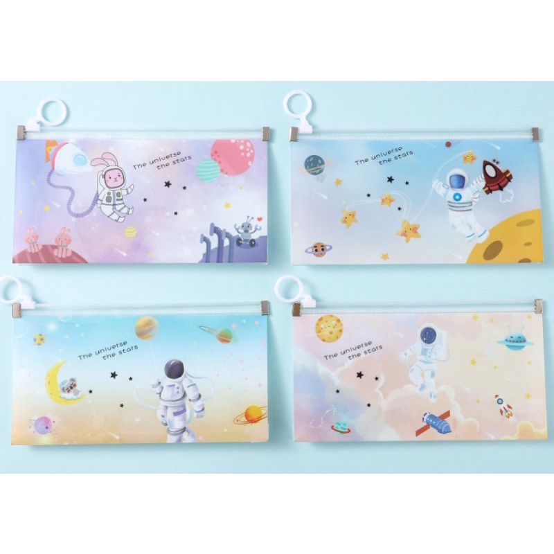 Túi đựng bút đáy tam giác chữ mạ vàng dễ thương