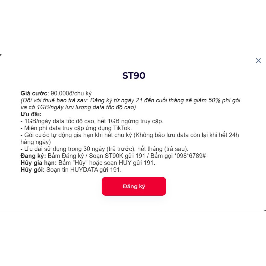 Giảm giá data Viettel các gói v90c,st90,st120k,v120,v120n,v150c,st150k,v200c