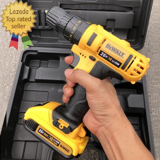 [MẪU MỚI] Máy Khoan Pin Dewalt 26V có Búa kèm 2 Pin khoan Gỗ, khoan Sắt, khoan Tường, khoan Bê Tông, có Đảo Chiều, có ch