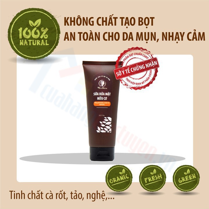 Sữa rửa mặt hữu cơ 70gr - WonMom (Việt Nam)