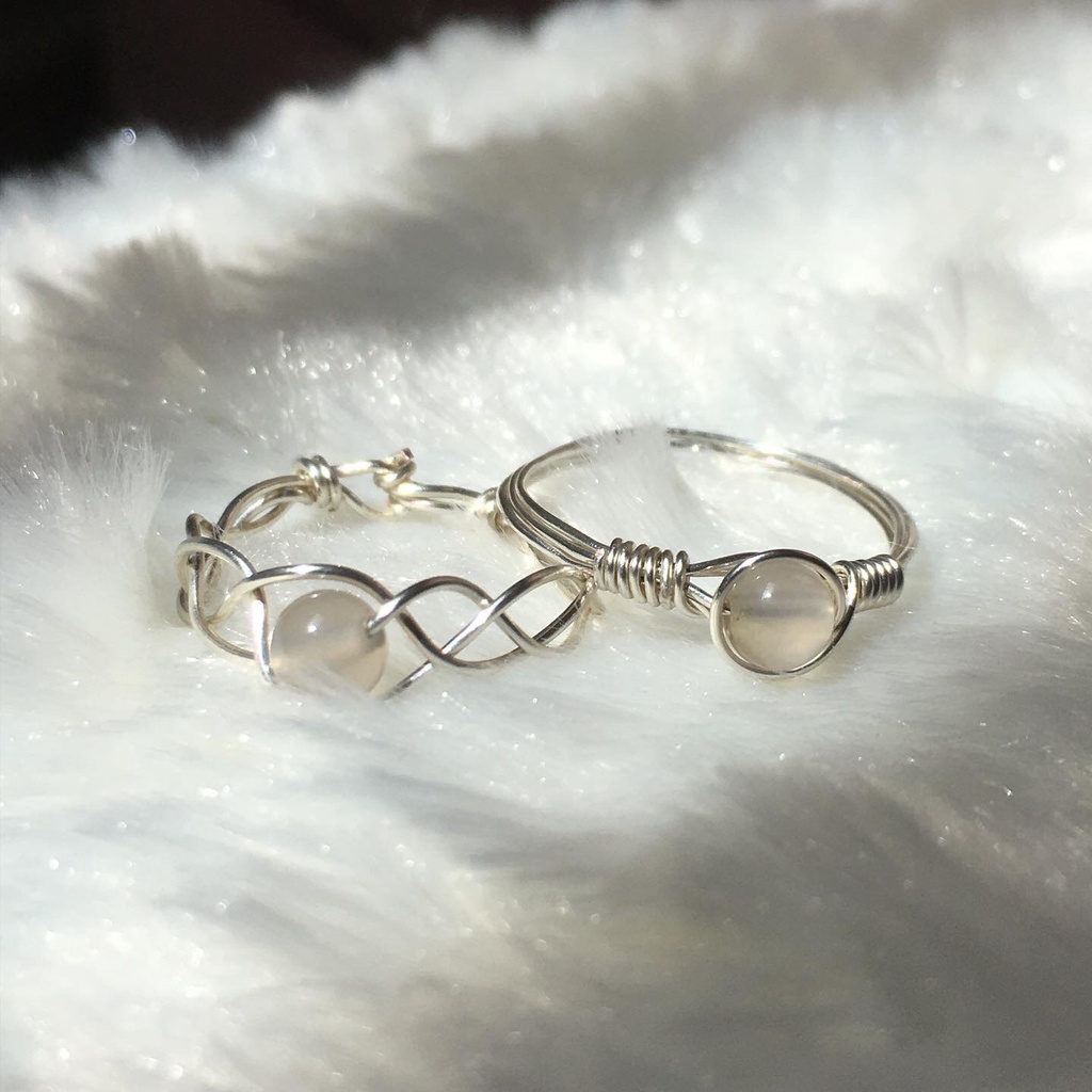 Nhẫn đá Smoky Quartz