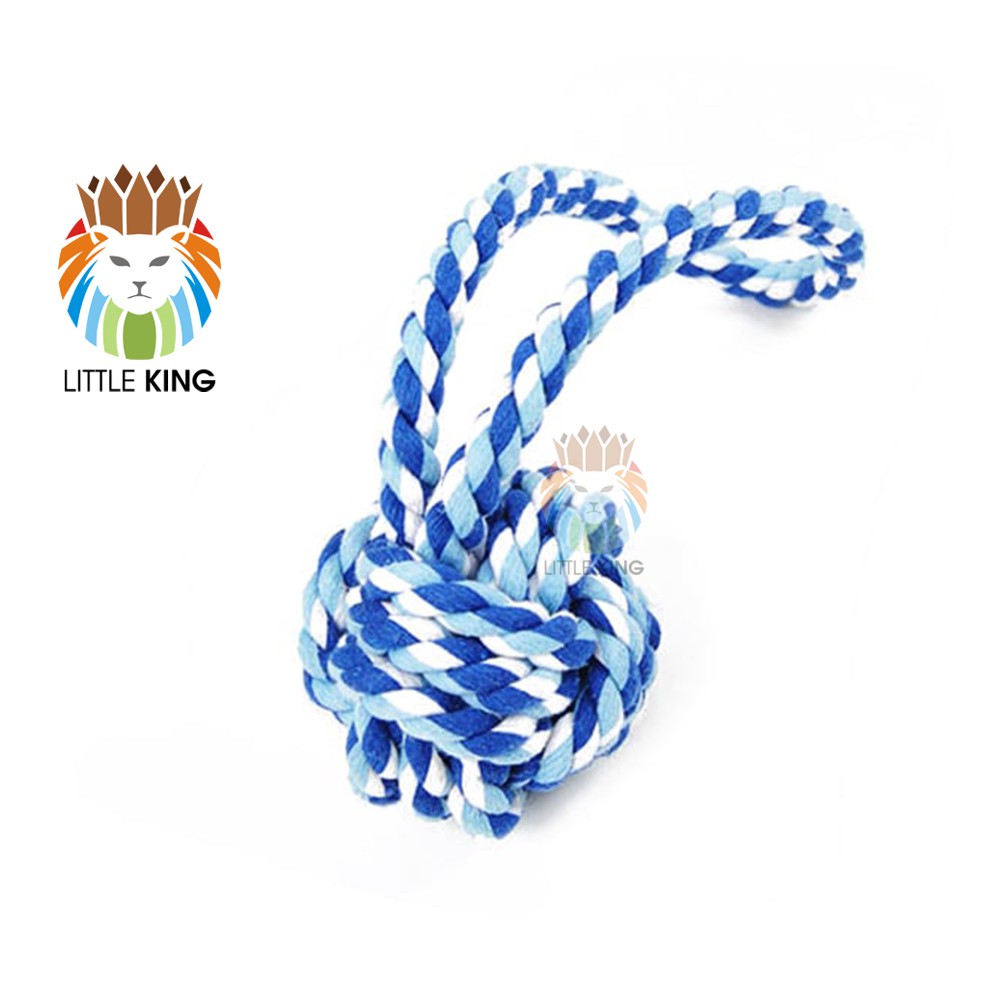 Đồ chơi cho chó gặm Bóng cuộn dây thừng 22cm Little King nhiều màu sắc