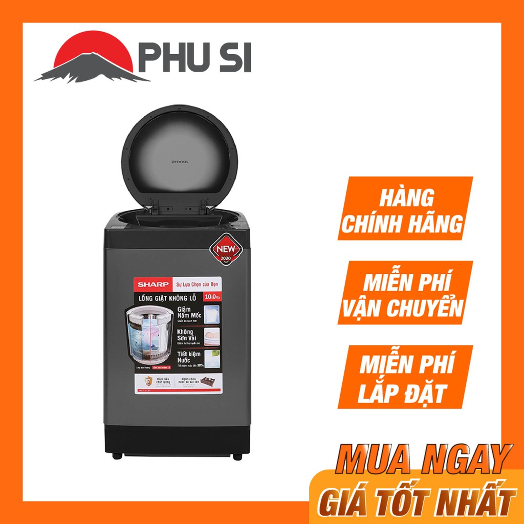 [MIỄN PHÍ LẮP ĐẶT - VẬN CHUYỂN] Máy giặt Sharp 10 kg ES-W100PV-H