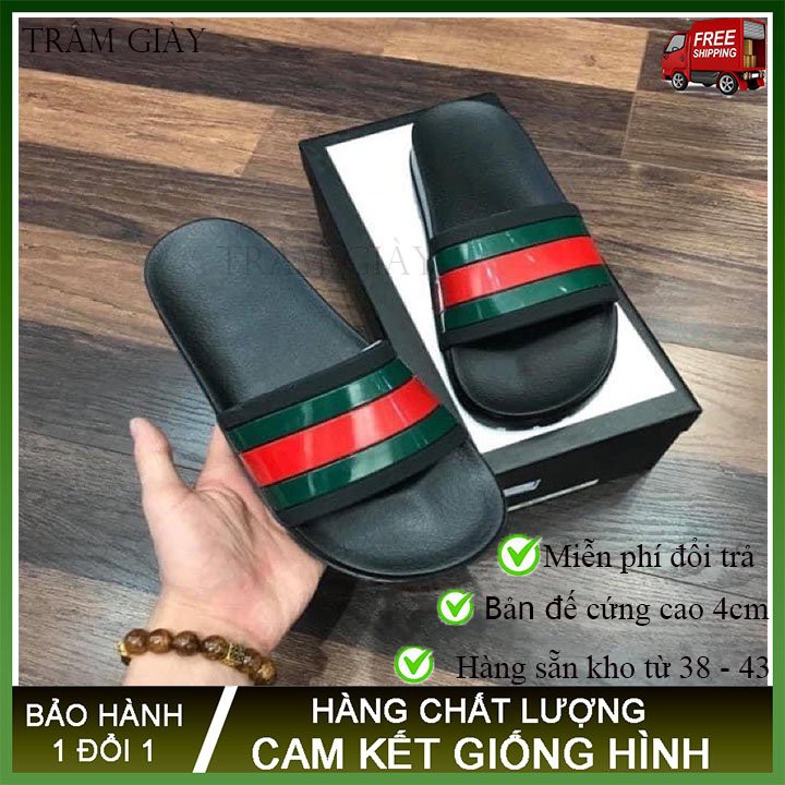 [ CHUYÊN SỈ ] Dép Lê Quai Ngang Nam - Dép Lê Bảo Bình Bản Đế Cứng Cao 4cm | TRÂM GIÀY