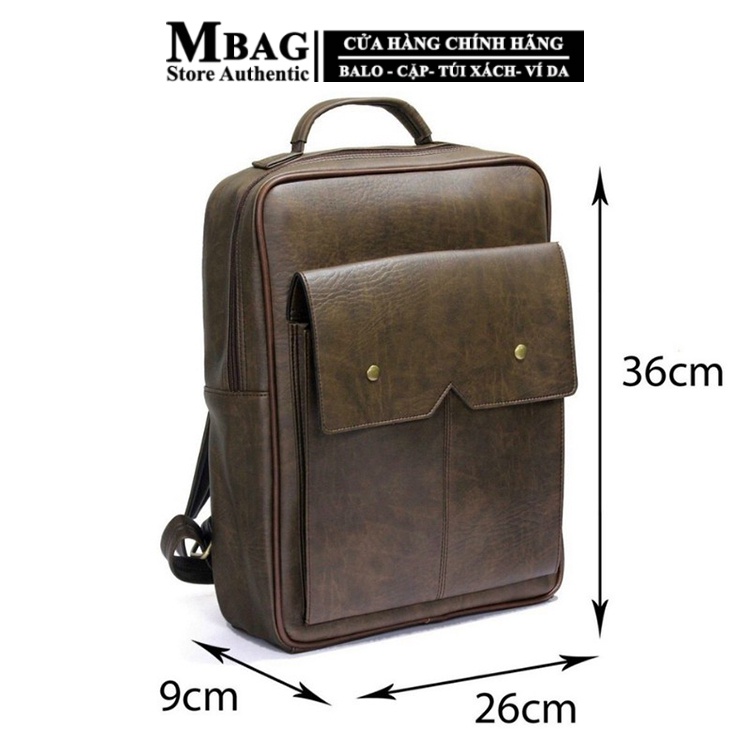 Balo da đựng laptop, ba lô Local Brand Unisex công sở, da cao cấp, chống thấm