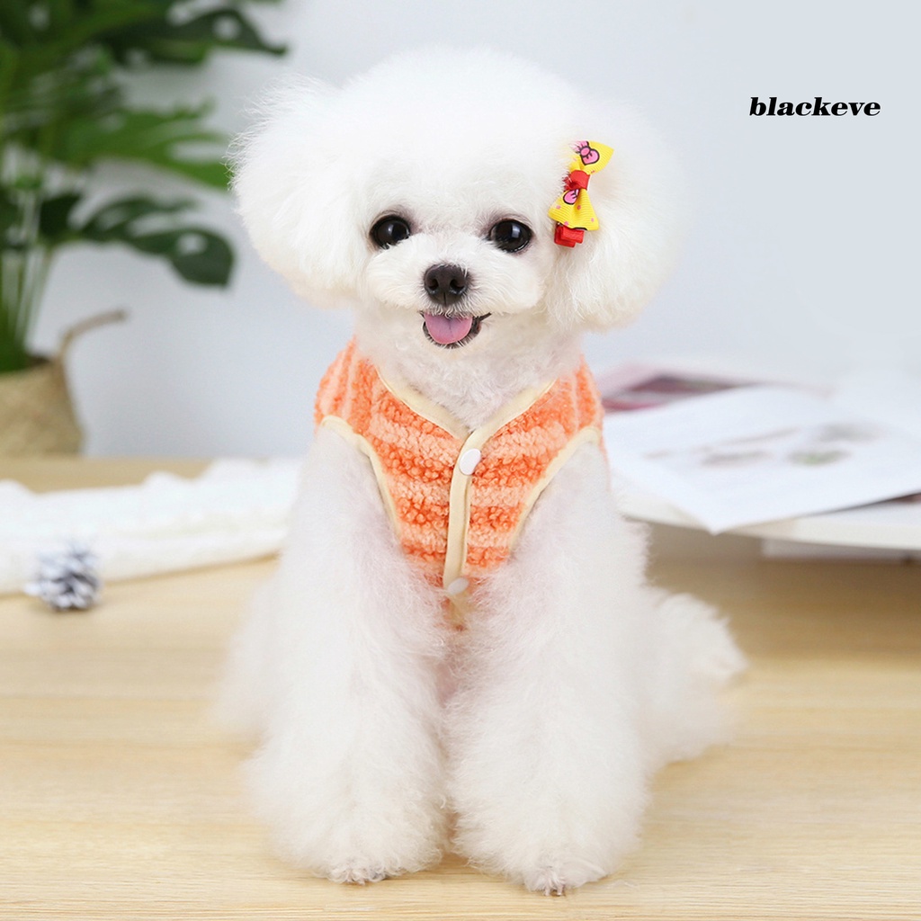 Áo giữ ấm họa tiết kẻ sọc chất liệu thân thiện với làn da thoải mái dành cho thú cưng