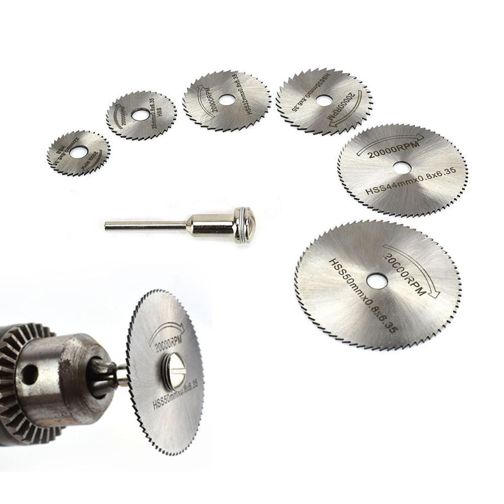 Bộ 7 Lưỡi Cưa Gỗ Hss 6mm Nhiều Màu Sắc