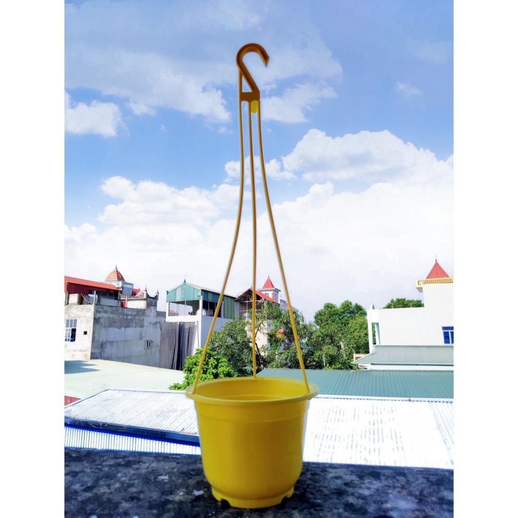 10 chậu treo trồng cây, trồng hoa - chậu nhựa treo tròn hàng đẹp đủ màu sắc