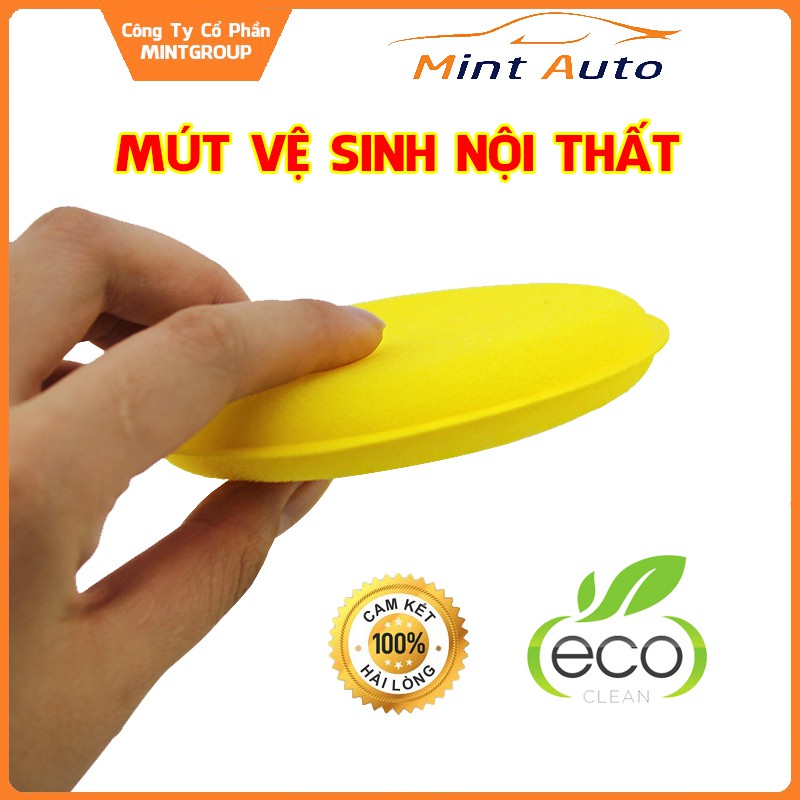 Miếng mút vệ sinh bảo dưỡng nội thất ô tô màu vàng -TC AUTO