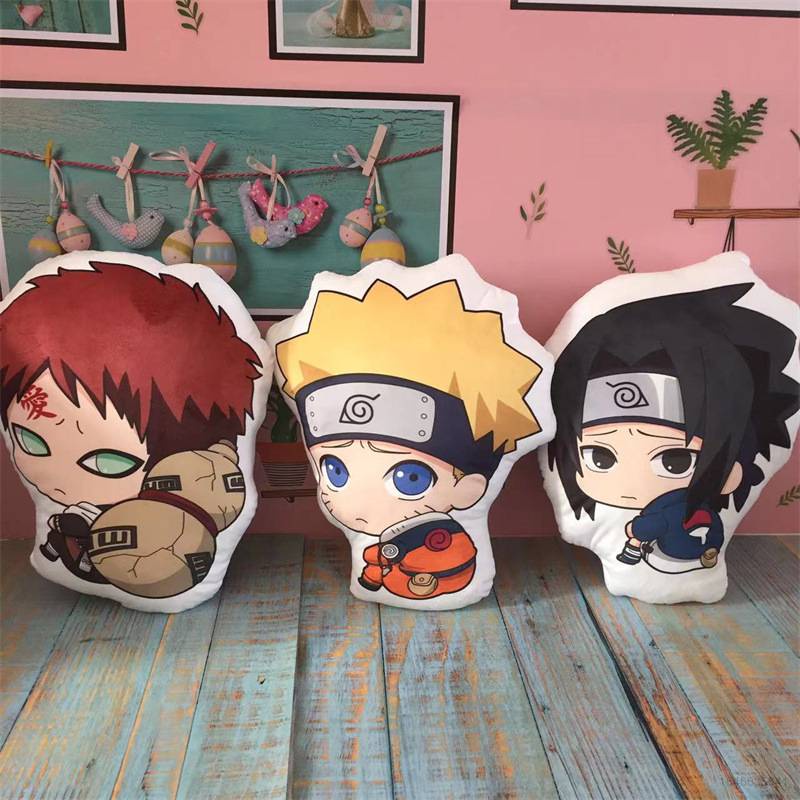 Gối Nhồi Bông Hình Naruto Boruto Kakashi Sasuke Itachi Gaara Làm Quà Tặng Cho Bé