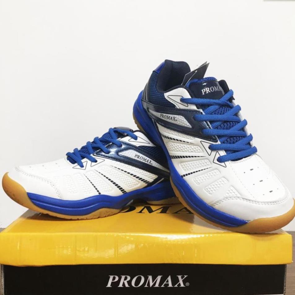 Giày bóng chuyền nam nữ PRomax PR00 màu trắng xanh -JG*^& *