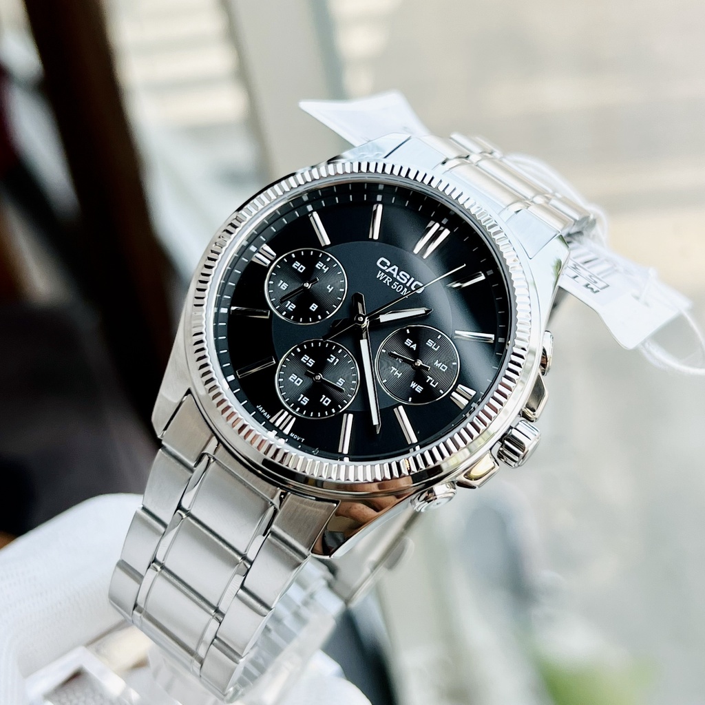 Đồng hồ kim nam dây thép Casio MTP 1375D 1A