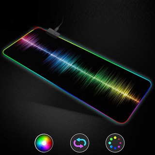 Large Colorful LED Lighting Keyboard Mat Gaming Mouse Pad For Computer