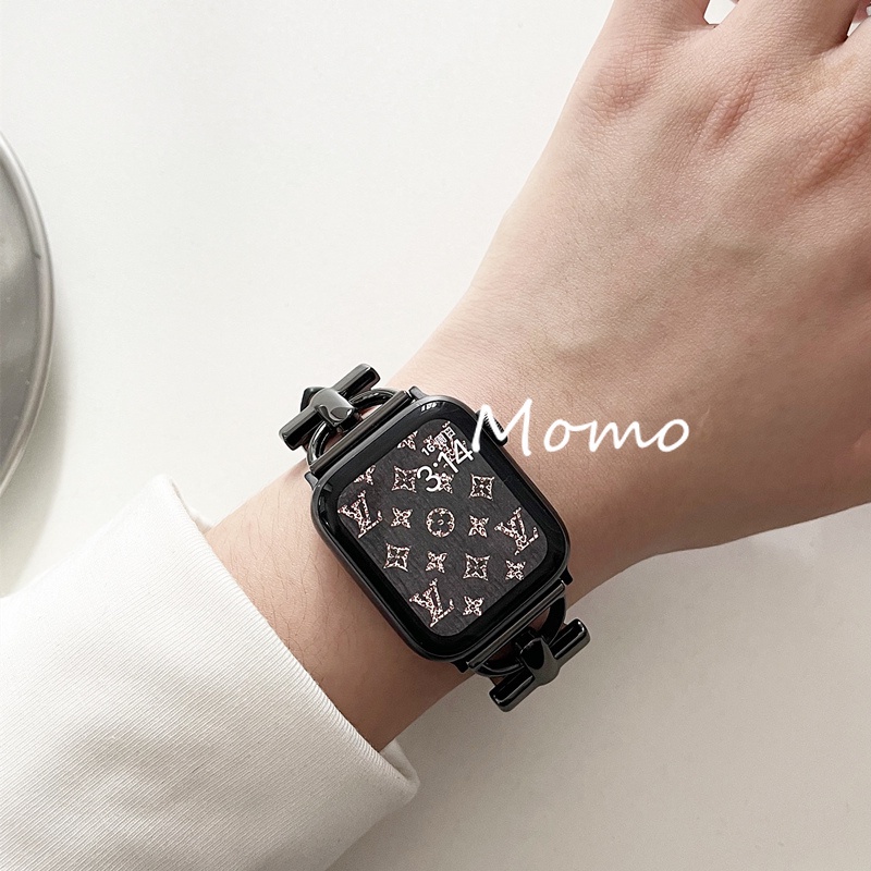 Dây Đeo Bằng Da Khóa Kim Loại Cho Đồng Hồ Thông Minh Smart Watch Series 7 6 SE 5 4 3 2 1 41mm 45mm 40mm 44mm 42mm 38mm