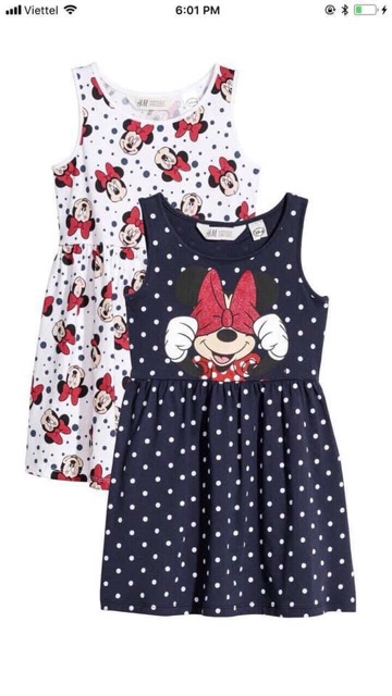 Fan của của Minnie đâu rùi ạ. Xinh quá đi mất. Lại tiếp tục về các mẫu váy HM sát nách siêu xinh cho các bé gái đây ạ <3