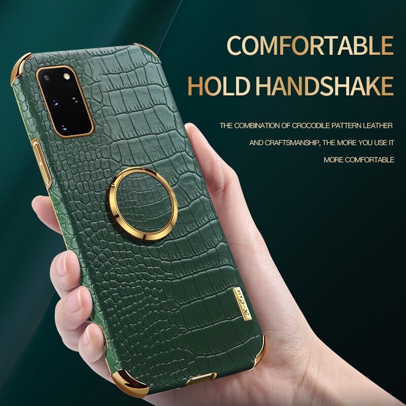 Ốp Lưng Galaxy S21 FE, S20 FE, S21,S21 Plus, S21 Ultra giả da thời trang + vòng iring