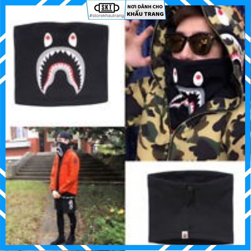 Khăn Trùm Cổ Bape Cá Mập | Bape Shark Neckwarmer