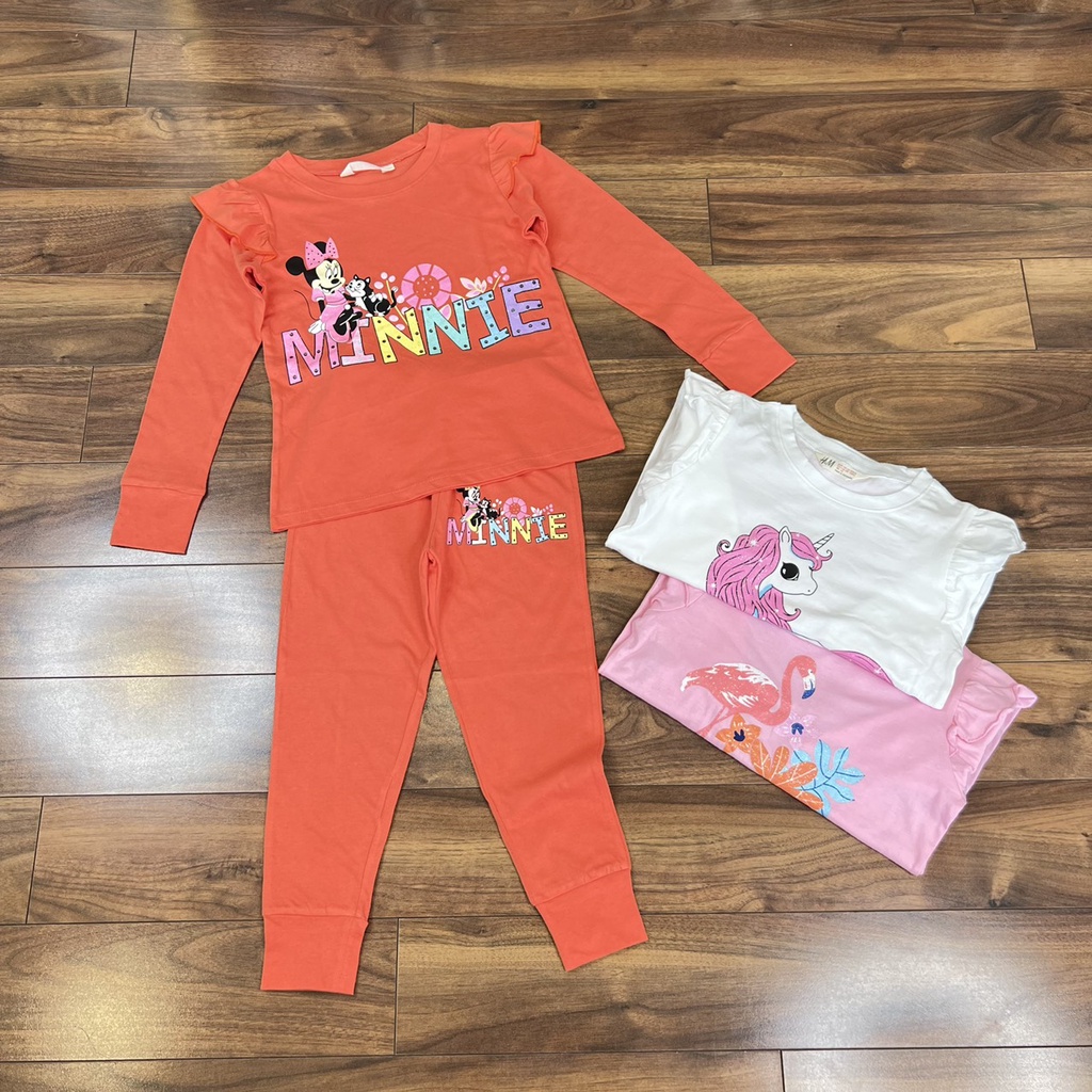 Bộ Cotton Dài Tay Bé Gái Size Đại 2022, vải xuất dư cho bé 17-38kg hình Elsa, Mickey, Pony rất xinh-MINKIDS