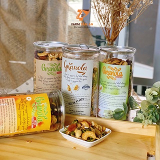 Granola siêu hạt ít yến mạch Farm Tâm An, Hạt ngũ cốc dinh dưỡng giảm cân, Gannola ăn kiêng không đường eatclean, keto