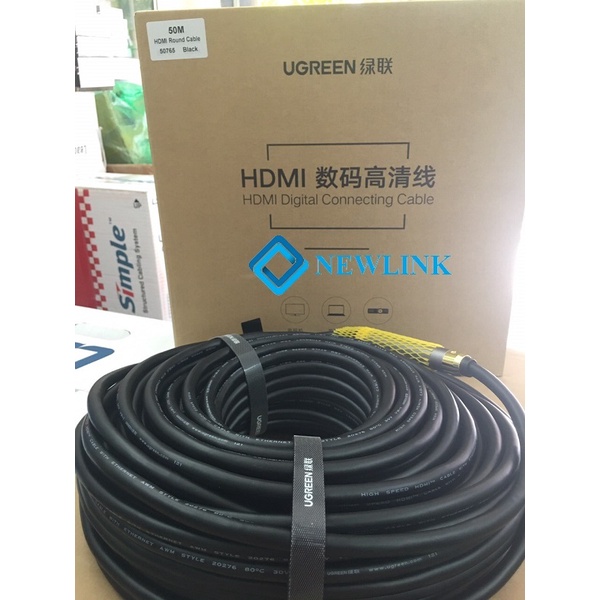 Cáp HDMI Tròn Dẻo Hỗ Trợ 4K Ugreen HD104 Chính Hãng 30m-40m-50m cao cấp CÓ IC Khuếch đại