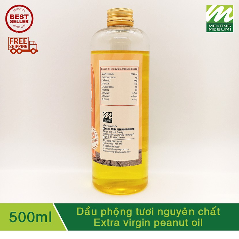Dầu phộng tươi nguyên chất ép lạnh  _ 500ml