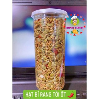[HOMEMADE] LON 500G HẠT BÍ TÁCH VỎ RANG TỎI ỚT