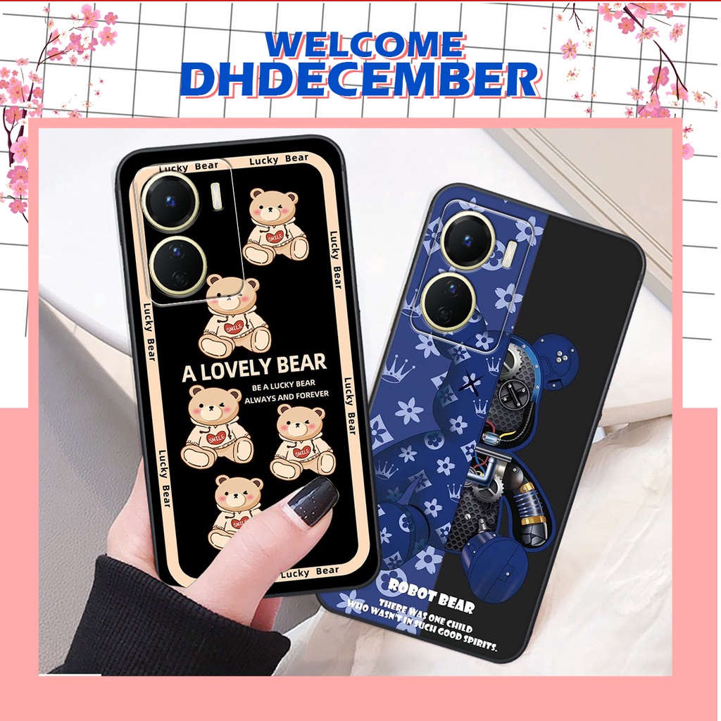 Ốp lưng Vivo Y16 2022 - BẢO VỆ CAMERA  in hình 3D lucky, gấu Beer xinh xắn - KHÔNG NÊN BỎ LỠ