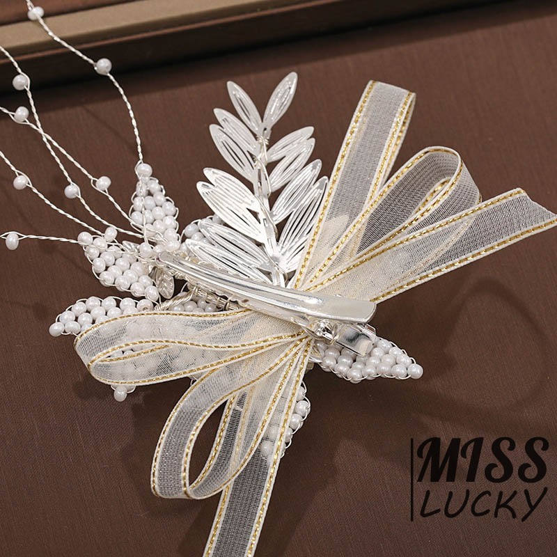 Trâm Cài Tóc Trang Trí Đính Đá Và Ngọc Trai Xinh Xắn Cho Nữ