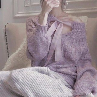 Áo len tiểu thư tay bồng thắt nơ tông màu pastel điệu đà (Ms A47) !