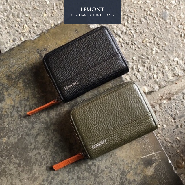 Ví da bò thật Goodie khoá kéo YKK bền mượt - Thiết kế chính hãng từ Lemont.