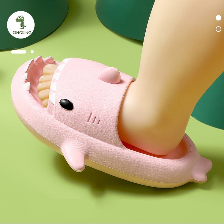 Dép cá mập cho bé DINOKNG Dép lê quai ngang trẻ em siêu nhẹ chống trơn trượt DE04