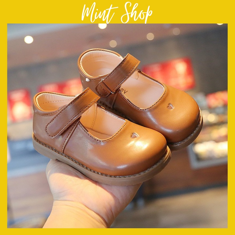 Giày bé gái giày búp bê da mềm phong cách tiểu thư cho bé gái size từ 1 - 5 tuổi