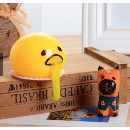 Đồ Chơi Trứng Lười Gudetama, Lòng đỏ trứng gà nhựa PP ko độc hại, xả stress