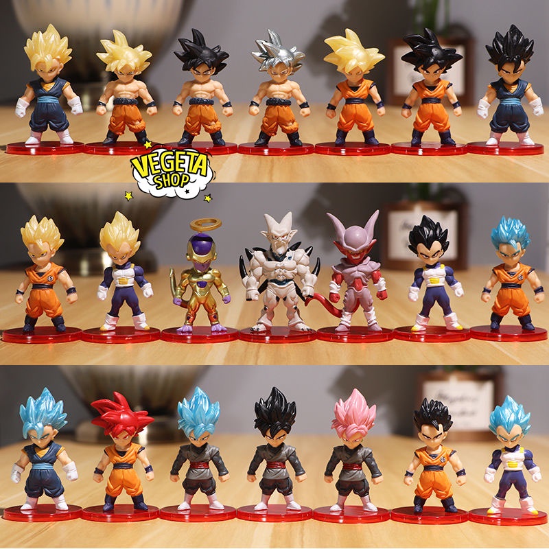 Mô hình Dragon ball - Z Super -  WCF30 đế đen tùy chọn mẫu - Goku Gohan Gotenks Frieza Cell Buu Android Beerus - 6~10cm