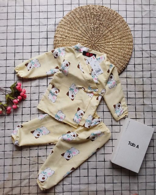 Bộ Yukata pijama dài tay mẫu mới 2018 cho bé trai bé gái